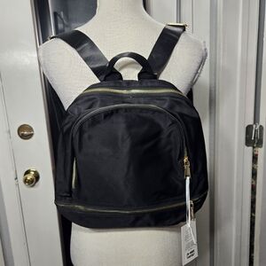 Alyssa Small Backpack NWT Black With Gold Hardware
